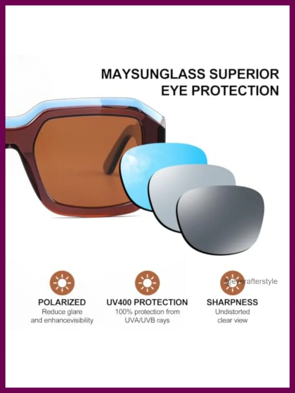 Oversized Acetate Polarized Sunglasses for Women UV400 Protection
